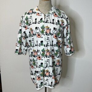 Moomin by Martinex Terry Cloth Hooded Zippered Cover Up